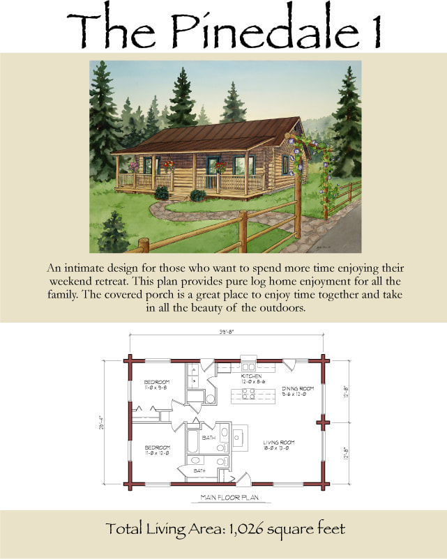 The Pinedale timber lodge floor plans